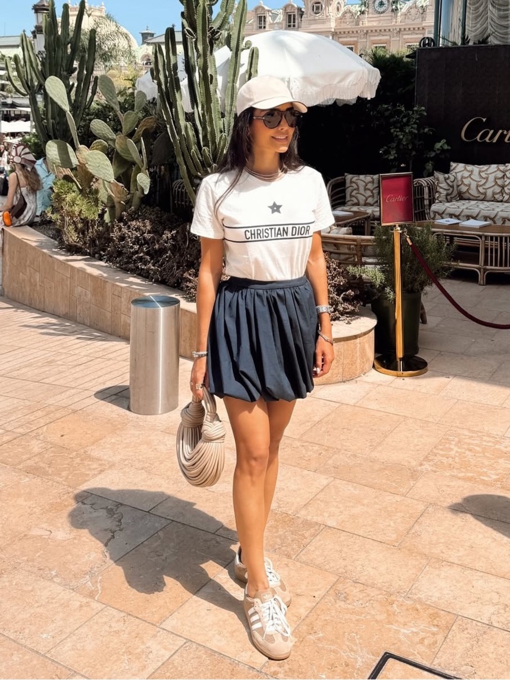 Zara Navy Bubble Mini Skirt